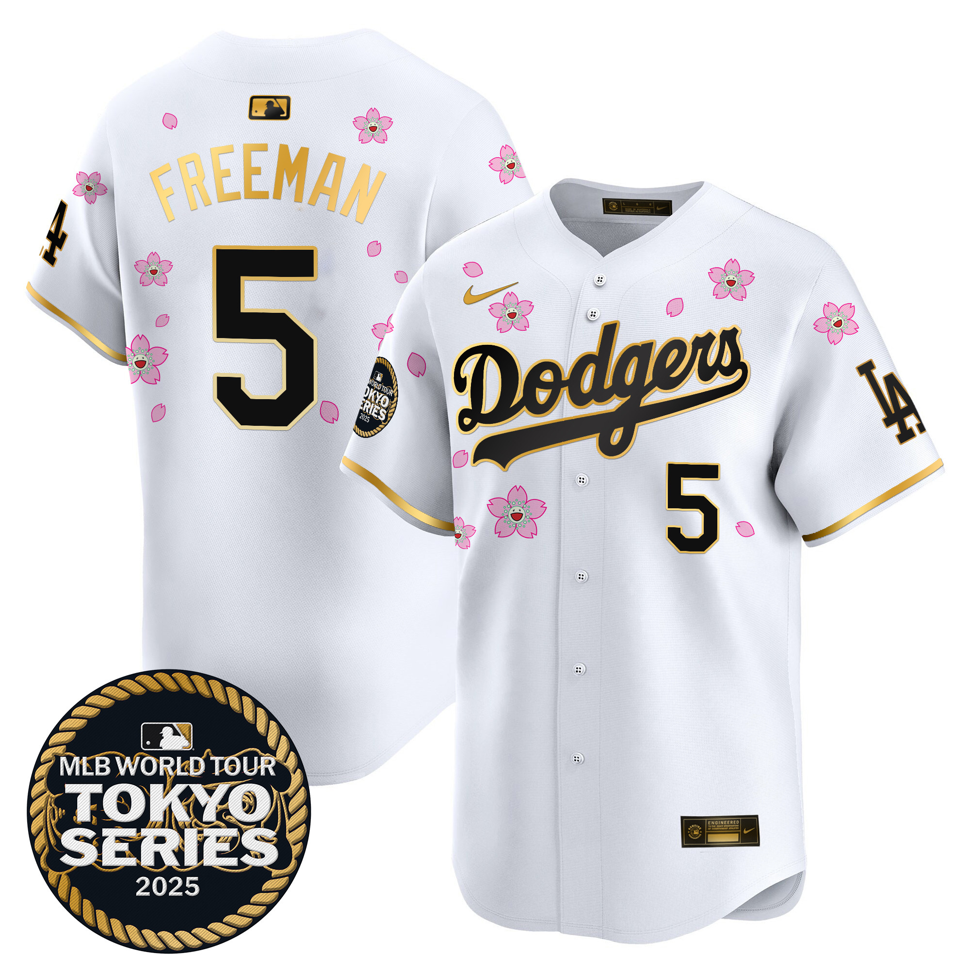Men Los Angeles Dodgers #5 Freeman Tokyo Series white Limited Stitched 2025 Jersey style 2->los angeles dodgers->MLB Jersey